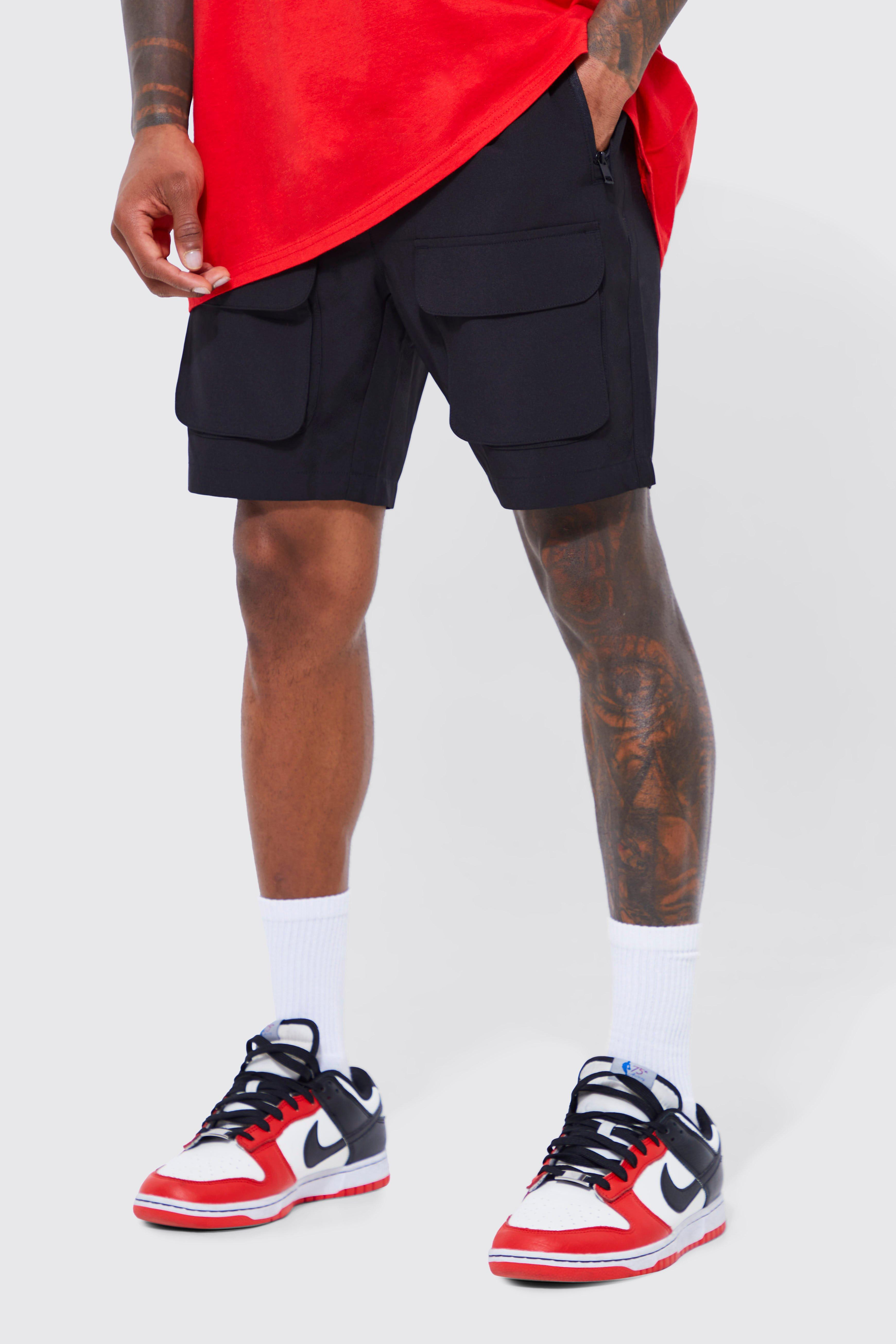 Elastic Waist Front Pocket Cargo Short | boohooMAN (US & CA)