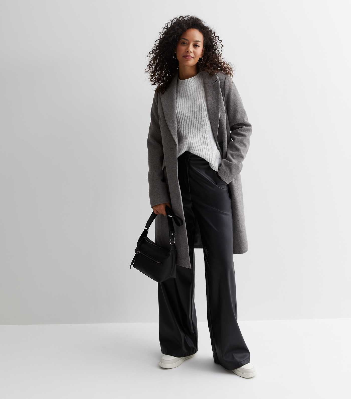 Tall Grey Lined Formal Long Coat | New Look | New Look (UK)