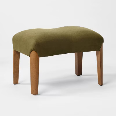 Wood Leg Ottoman Green - Threshold™ designed with Studio McGee | Target