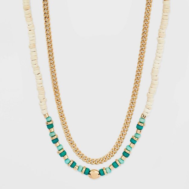 Wooden Beaded Multi-Strand Necklace - A New Day™ | Target