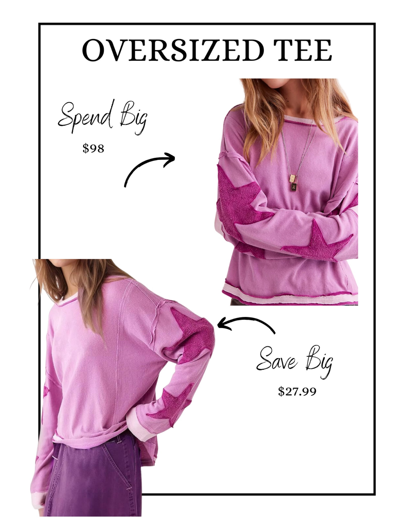 Oversized tee, star tee, same look for less

#LTKFindsUnder50 #LTKSeasonal #LTKStyleTip
