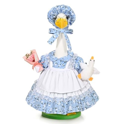 JcHrmers Mother's Day Goose Outfits Flower Porch Goose Outfit Spring Yard Goose Clothes for 23" Mother's Day Lawn Outdoor Garden Patio Geese Statue Spring Summer Decor | Amazon (US)