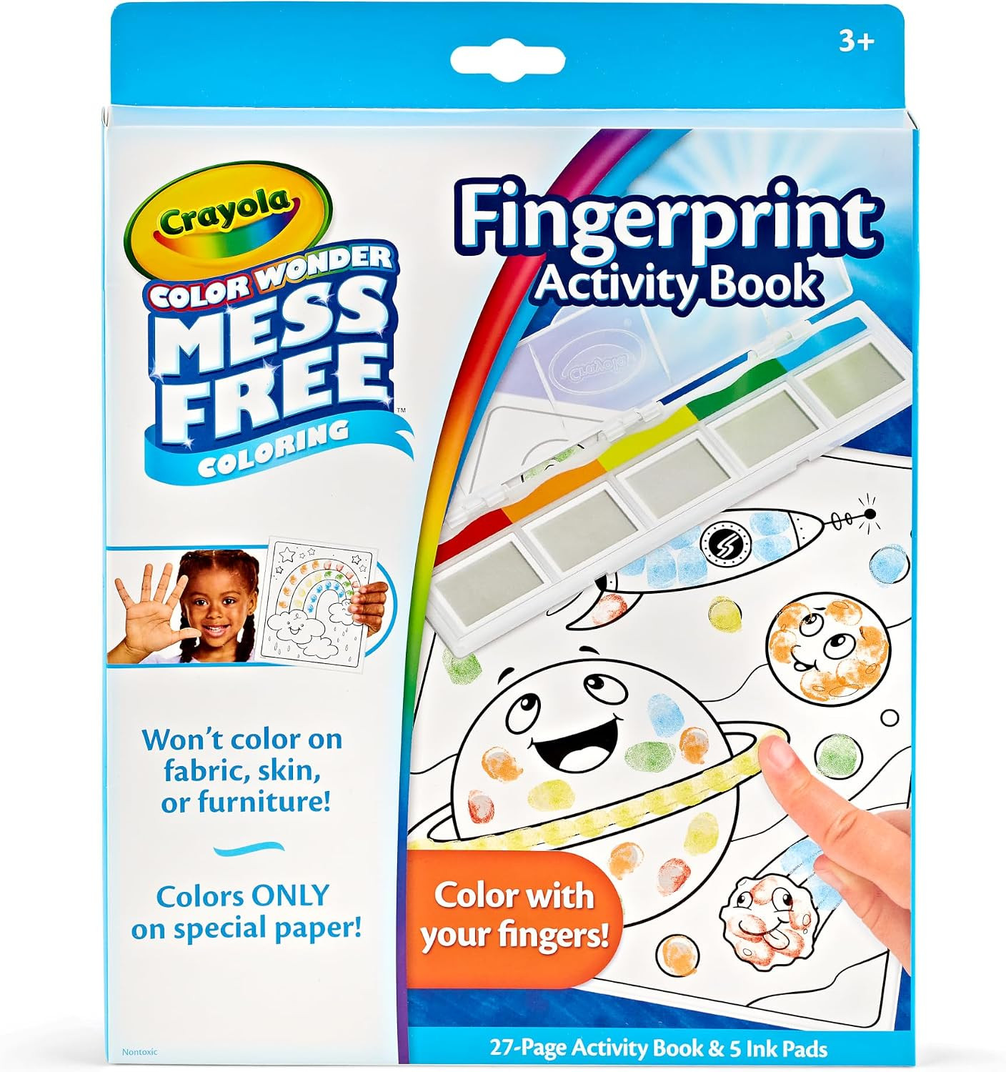 Crayola Color Wonder Mess Free Fingerprint Ink Painting Activity Set, Finger Painting Alternative, Toddler Coloring, Travel Activity, Gift for Toddlers | Amazon (US)