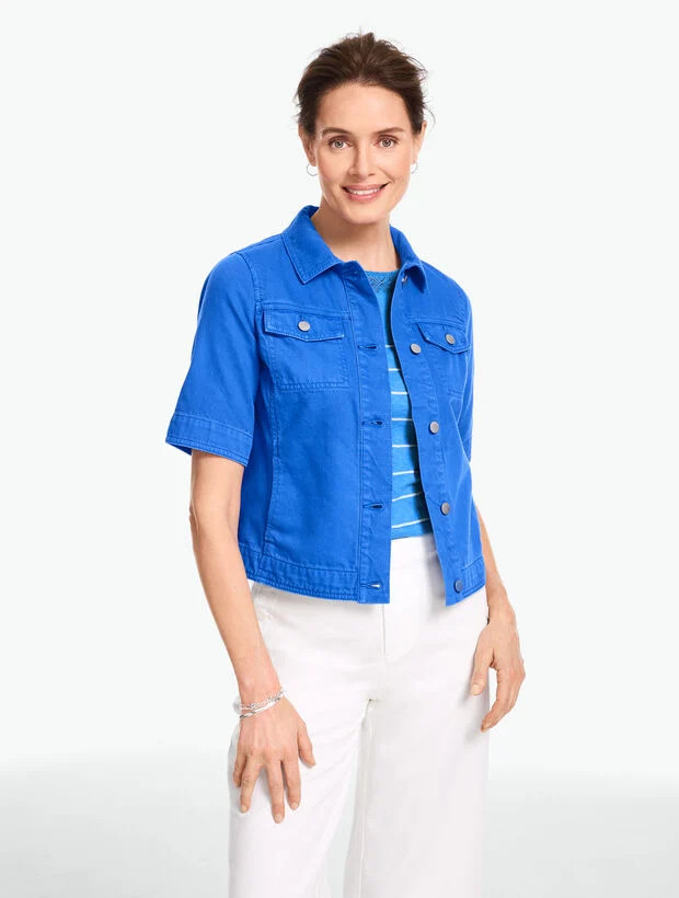 Short Sleeve Jean Jacket | Talbots