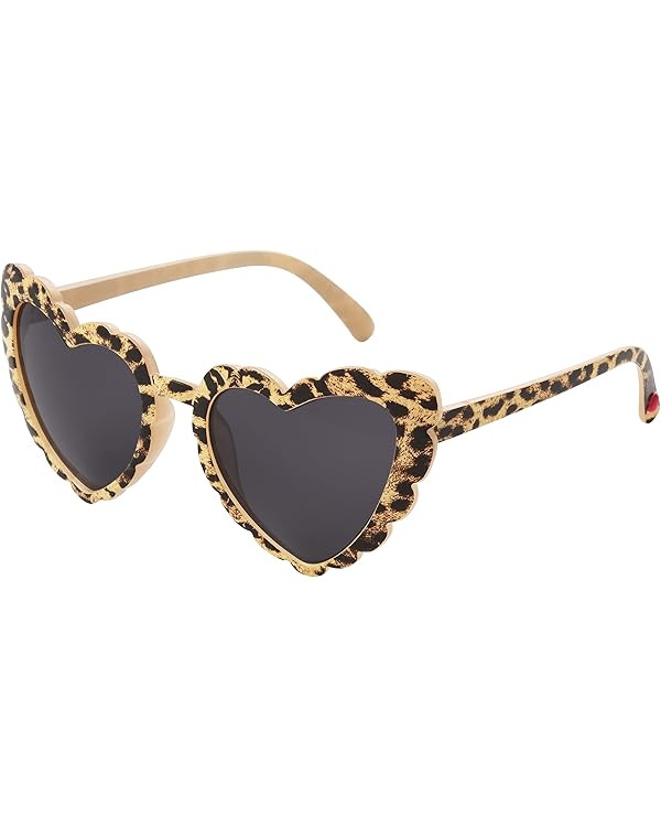 Betsey Johnson Women's Queen of Hearts Sunglasses Heartshape, Black with Glitter, 53mm | Amazon (US)