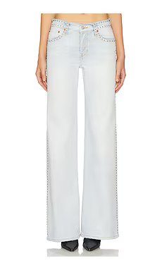 RE/DONE Originals Mid Rise Wide Leg in Acqua from Revolve.com | Revolve Clothing (Global)