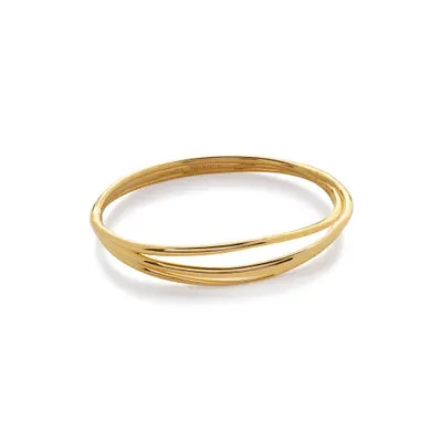 Monica Vinader Nura Wrap Bangle in Sterling Silver at Nordstrom, Size Large | Nordstrom