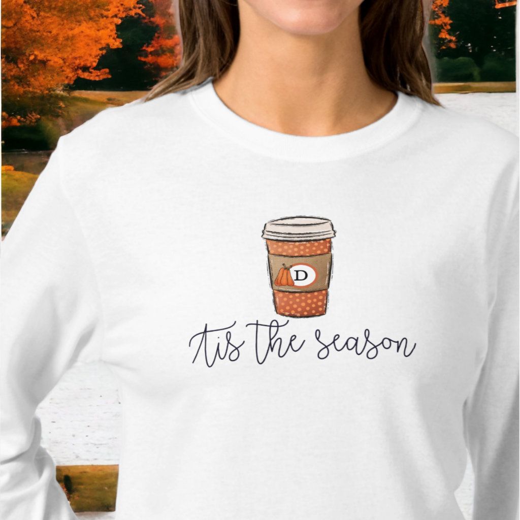 Fall Tis the Season Monogram Coffee | Zazzle