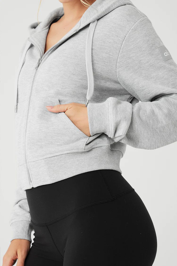 Routine Cropped Zip Hoodie | Alo Yoga