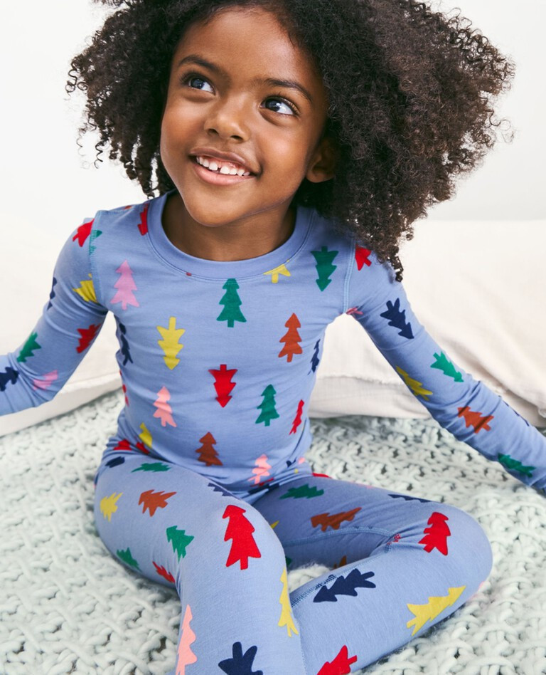 Kids Holiday Long John Pajama Set in HannaSoft™ | Hanna Andersson