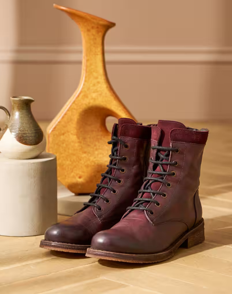 Leather Lace Up Boots | Brora