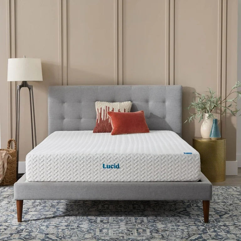 Lucid Refresh Queen Tight Top 10" Firm Memory Foam Mattress with Gel Infusion and Ventilation | Walmart (US)