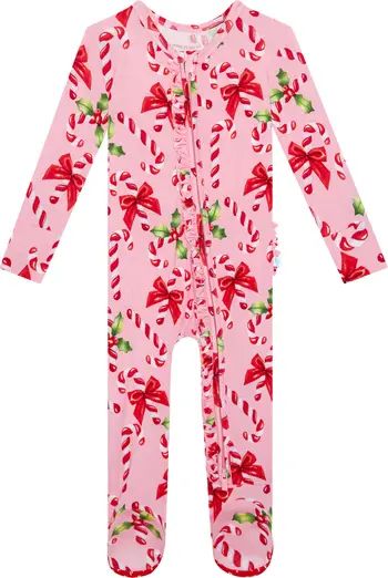 Helen Ruffle Fitted Footie Pajamas | Nordstrom