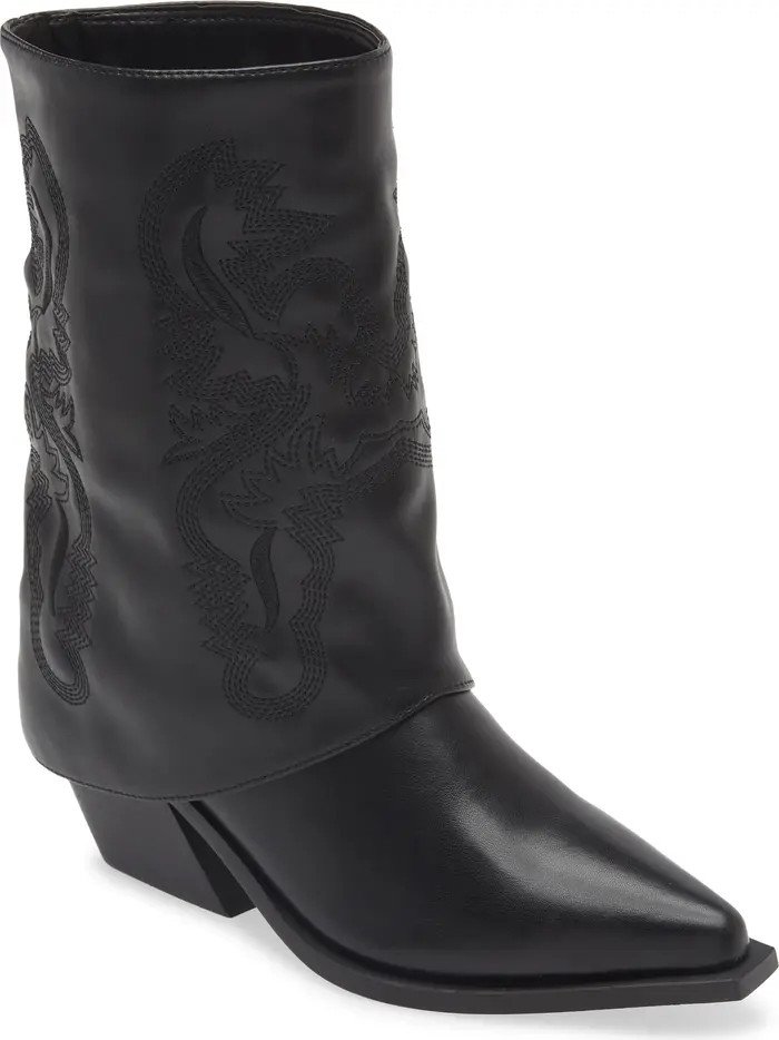 Portabella Foldover Shaft Pointed Toe Bootie (Women) | Nordstrom