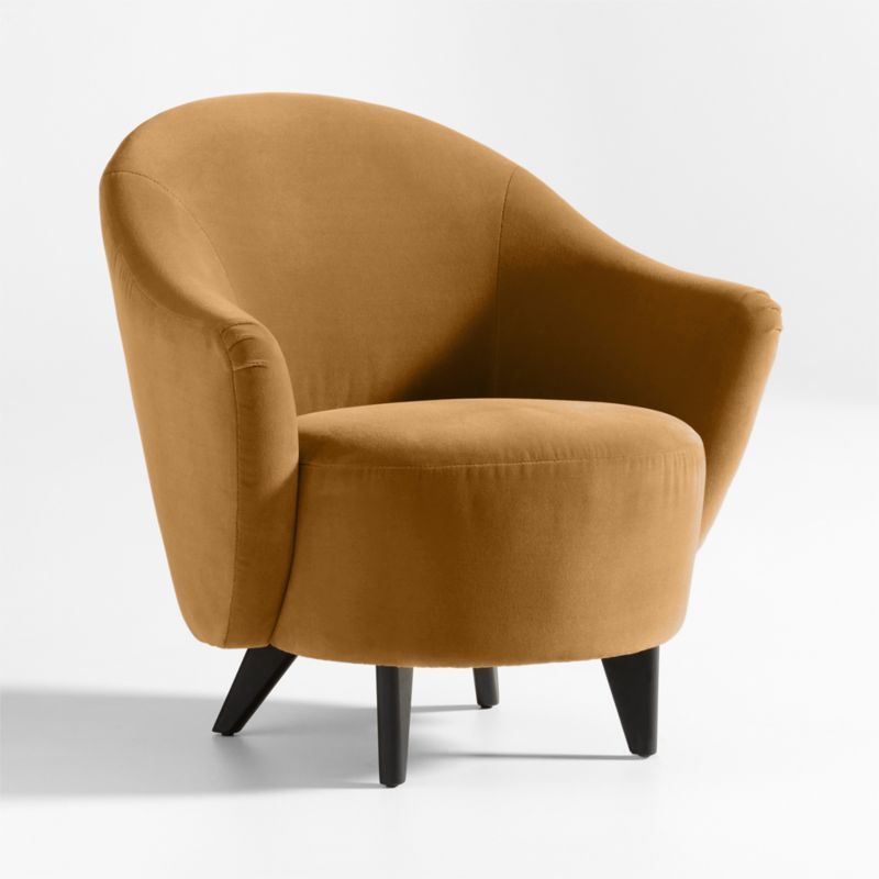 Sensorio Swoop Arm Velvet Accent Chair by Athena Calderone + Reviews | Crate & Barrel | Crate & Barrel