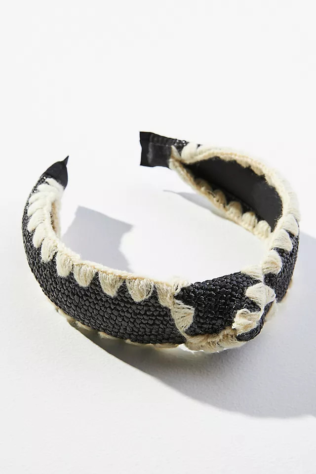 Raffia Crochet Trim Headband | Anthropologie (US)
