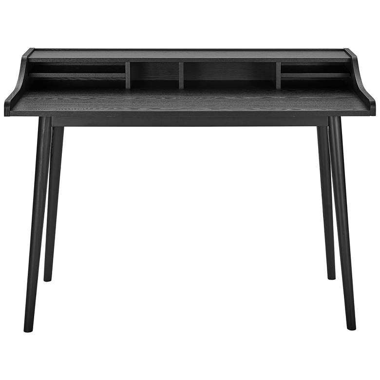 Flavio 47" Wide Black Stained Ash Wood Rectangular Desk - #028D7 | Lamps Plus | Lamps Plus