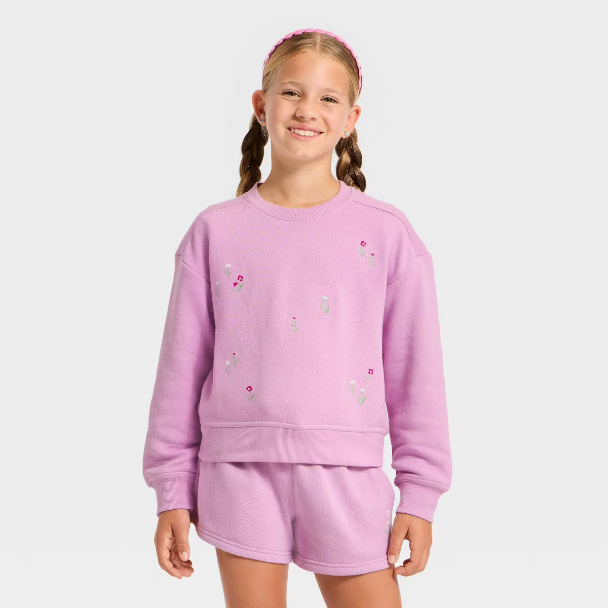 Girls' French Terry Pullover Sweatshirt - Cat & Jack™ | Target