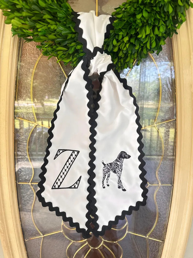 German Shorthaired Pointer Wreath Sash- Customizable Initial - Etsy | Etsy (Global)