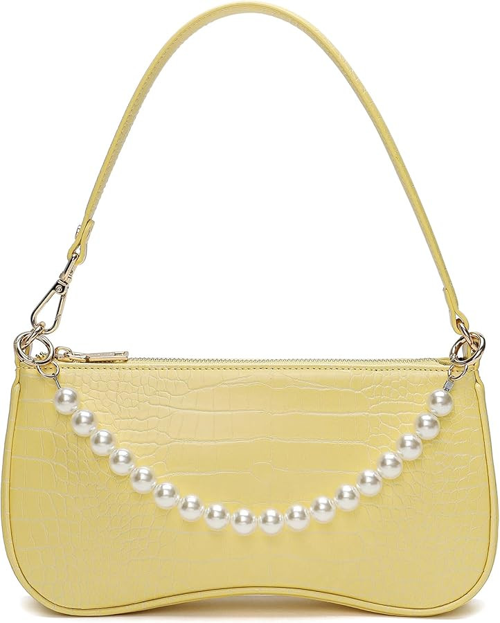 Keyli Shoulder Bag for Women Crocodile Pattern Leather Handbags Trendy Casual Zip Closure Clutch ... | Amazon (US)