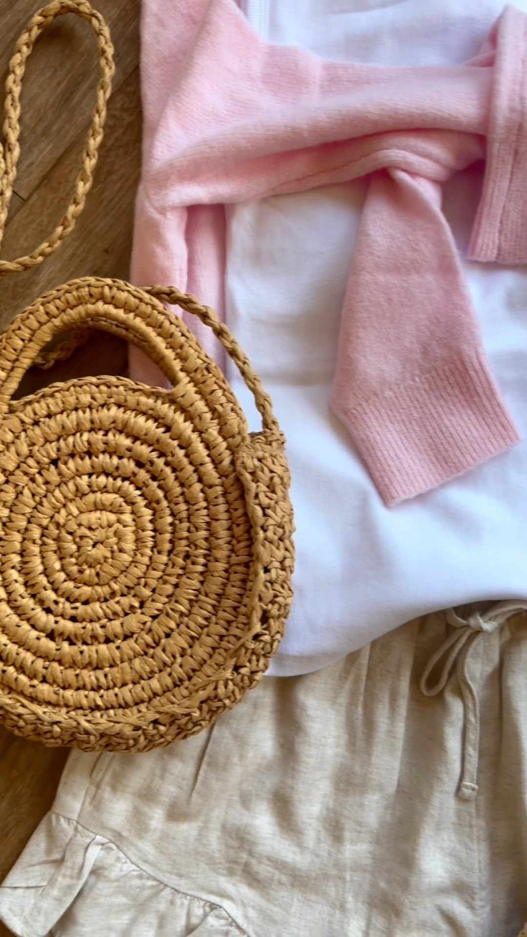 spring outfits. spring break outfits. white tank top with cardigan over. light pink cardigan. ruffle linen shorts. woven flats.

@abercrombie 

#LTKootd #LTKSaleAlert #LTKTravel