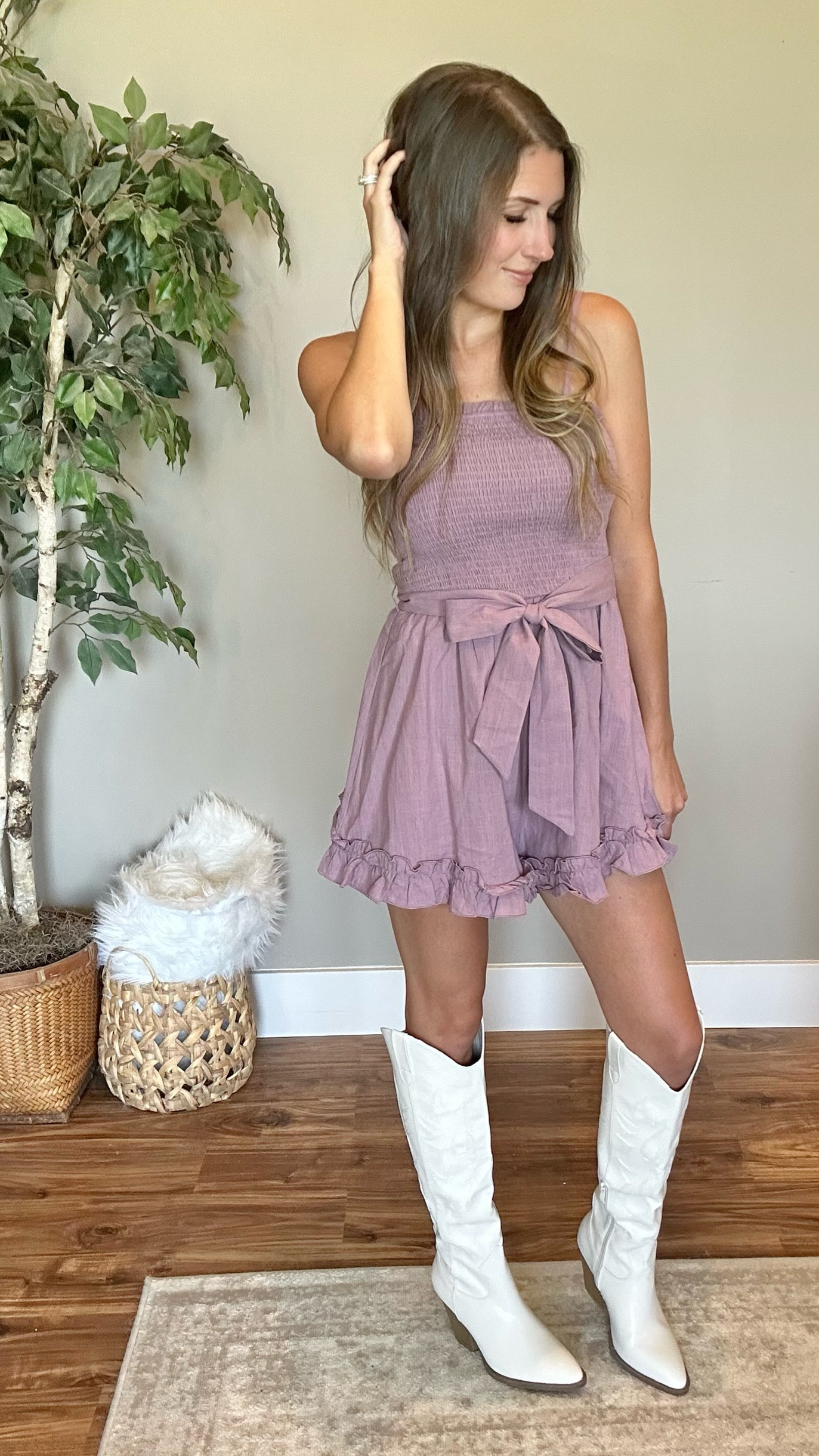 How cute is this romper! Add some boots for that perfect transition into fall! 

#LTKstyletip #LTKunder50 #LTKparties