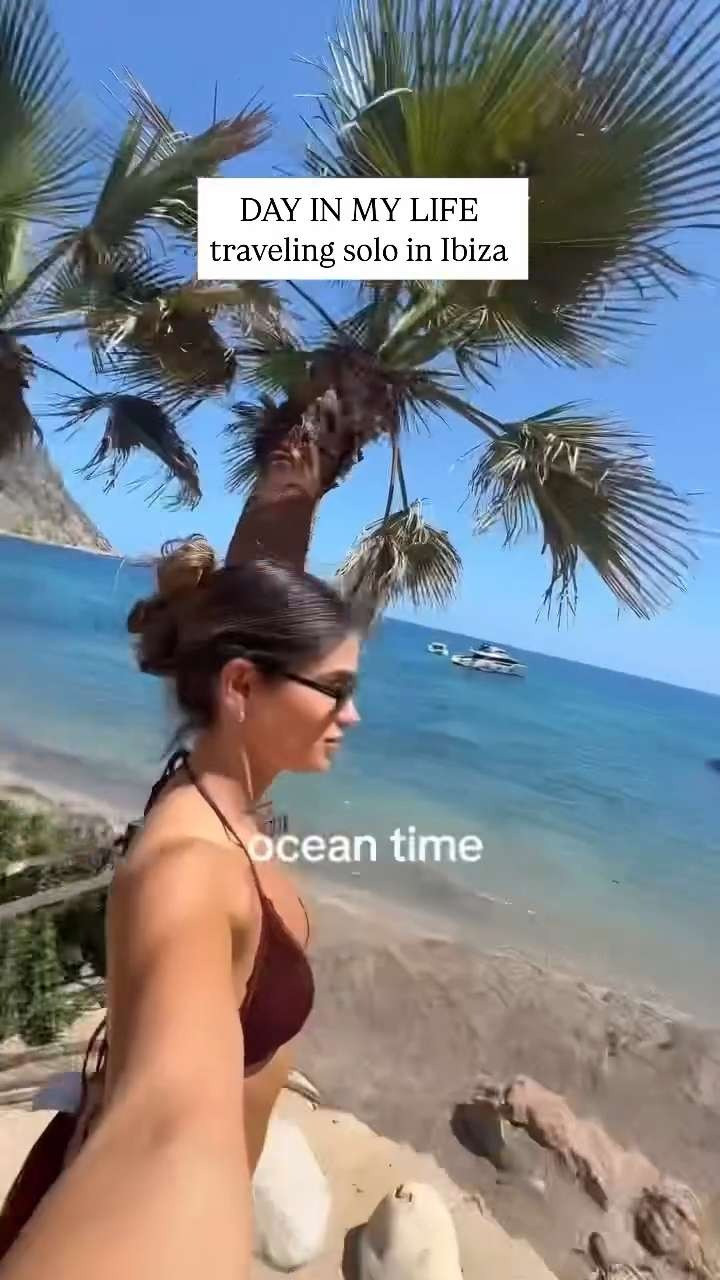 Surprise 👀 I’ve been traveling solo the past 3 days. I had a few day break before meeting friends and I decided to just YOLO and come to Ibiza a few days early because the thought of lugging my 3 suitcases to another destination just to not be alone was not for me. I got all dressed up and took myself to dinner and it was way less scary than I thought it would be! Happy I did it and excited to see my friends tonight 🫶🏼 

 #LTKStyleTip #LTKSwim #LTKTravel