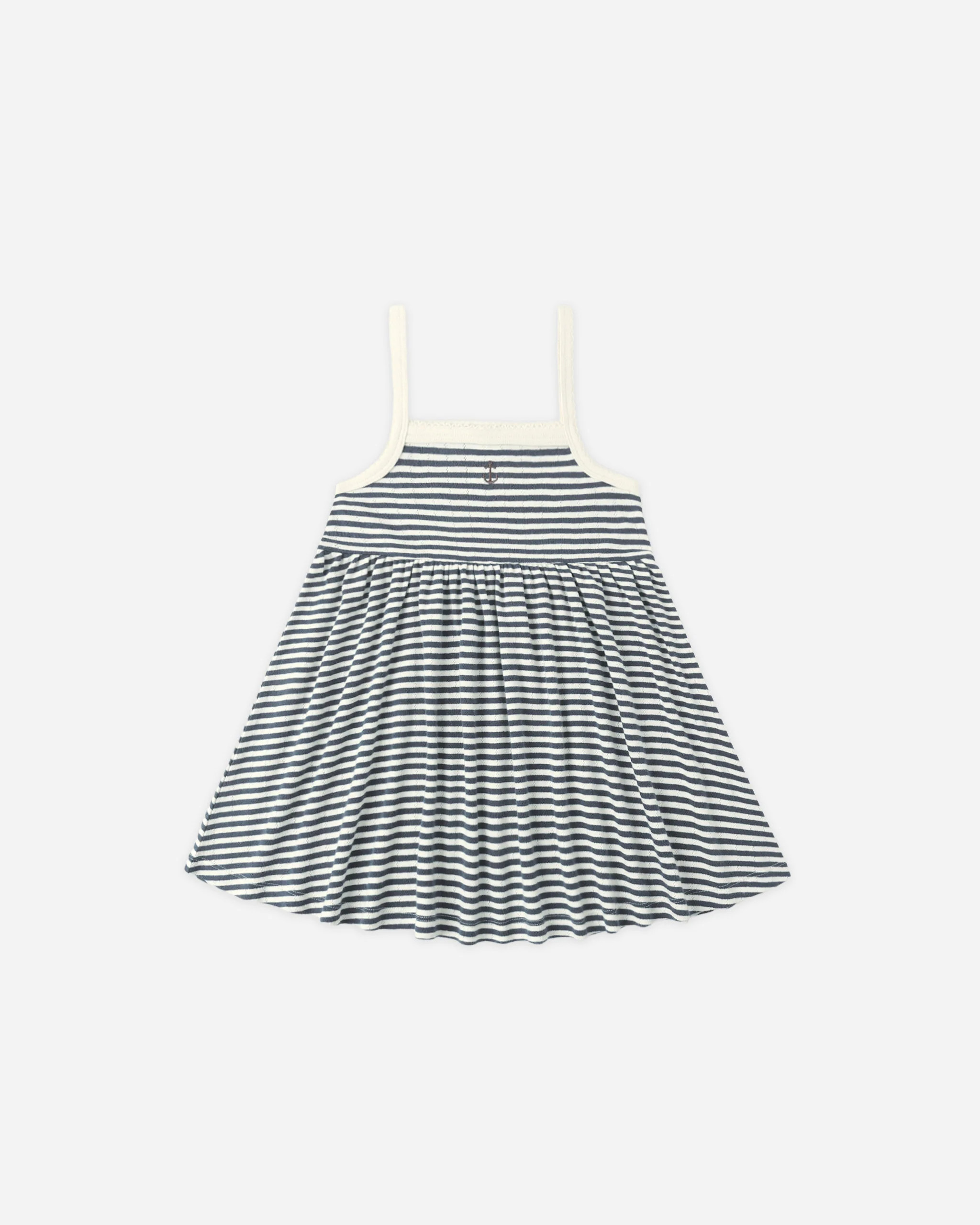 Lea Dress Navy Stripe | Rylee + Cru