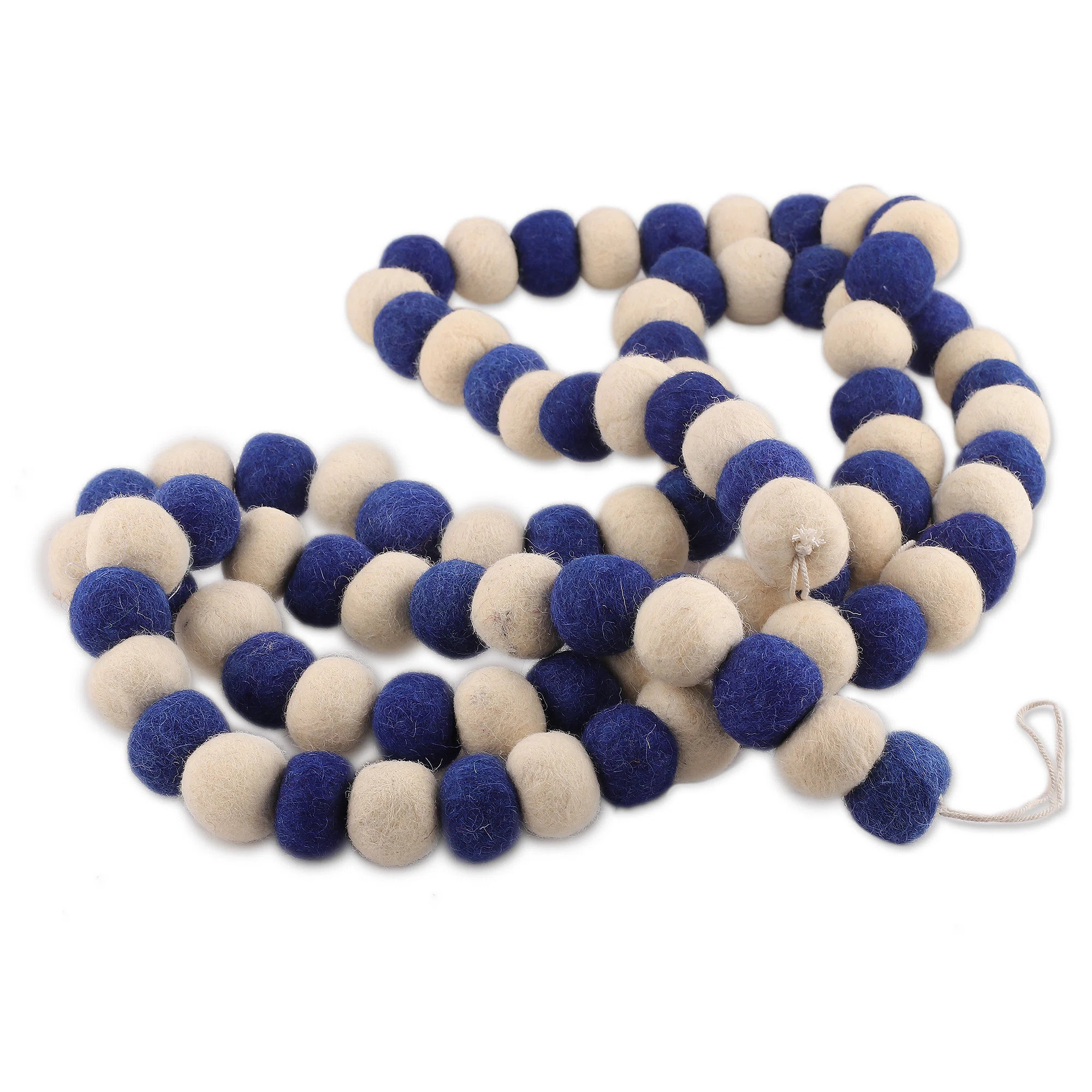 The Holiday Aisle® Handmade Holiday Pompoms Wool Felt Garland | Wayfair North America