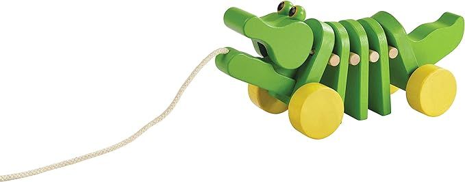 PlanToys (5105) Wooden Dancing Alligator Push and Pull Toy | Amazon (US)