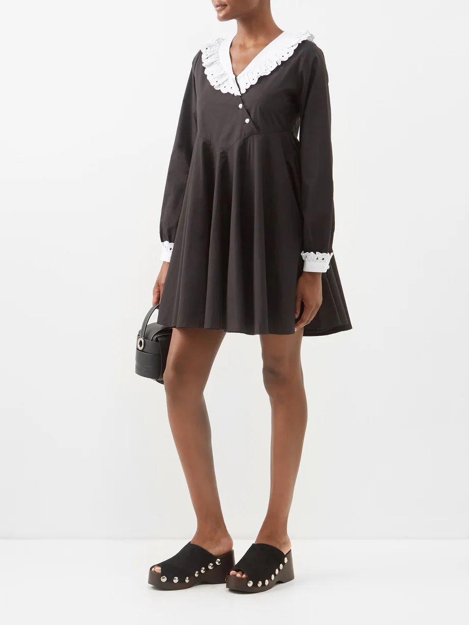 Harper broderie-collar cotton mini dress | Batsheva | Matches (US)