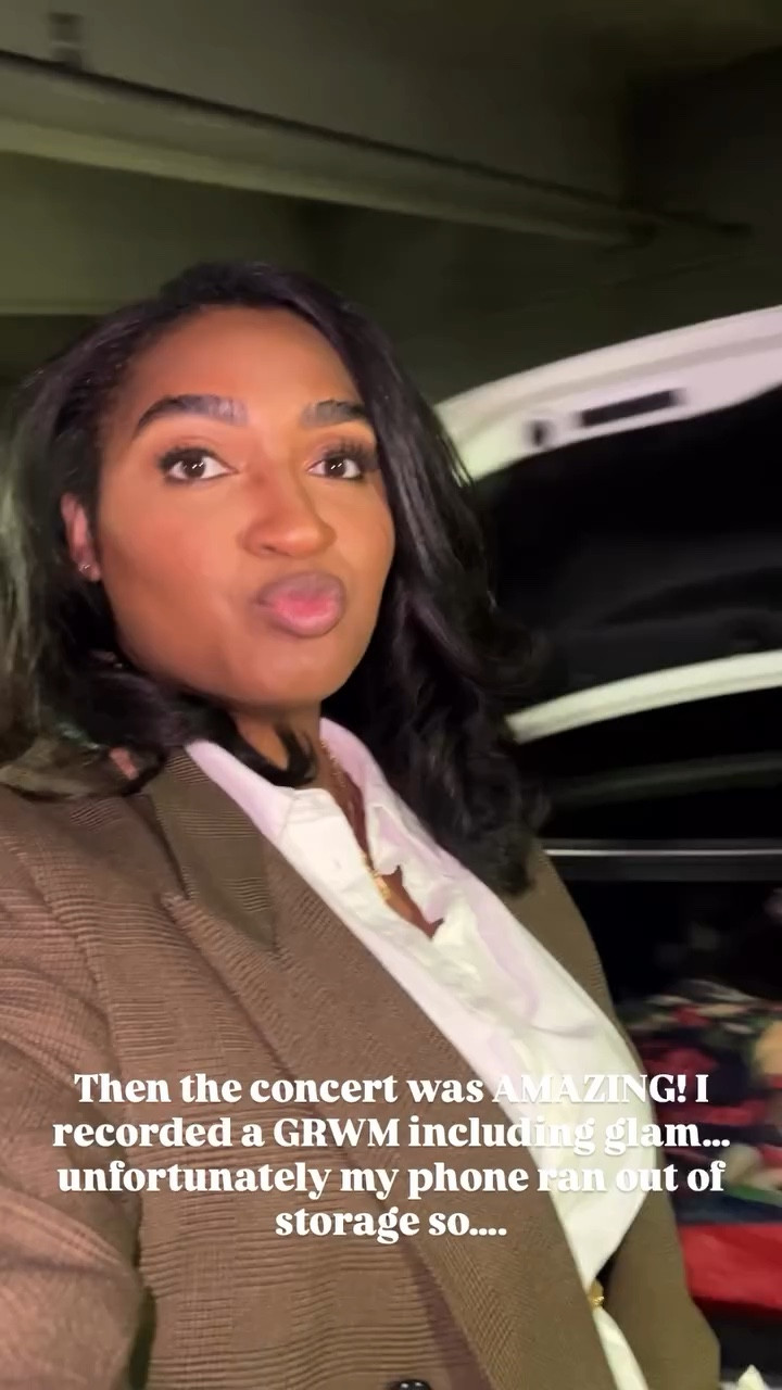 Then the concert was AMAZING! I recorded a GRWM including glam… unfortunately my phone ran out of storage so….