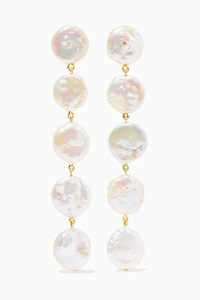 Gold-plated pearl earrings | NET-A-PORTER (UK & EU)