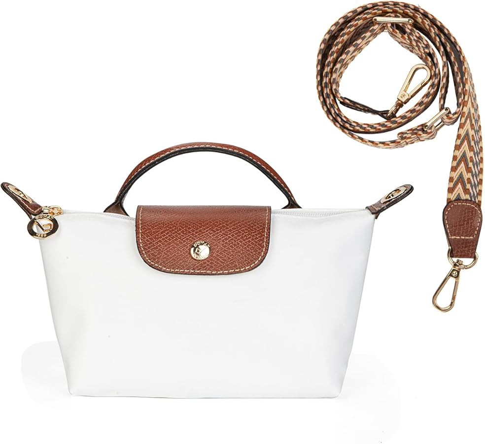 DOMAT Crossbody Bag for Women, Chic Lightweight Purse with Leather Top-handle, Compact Clutch Bag... | Amazon (US)