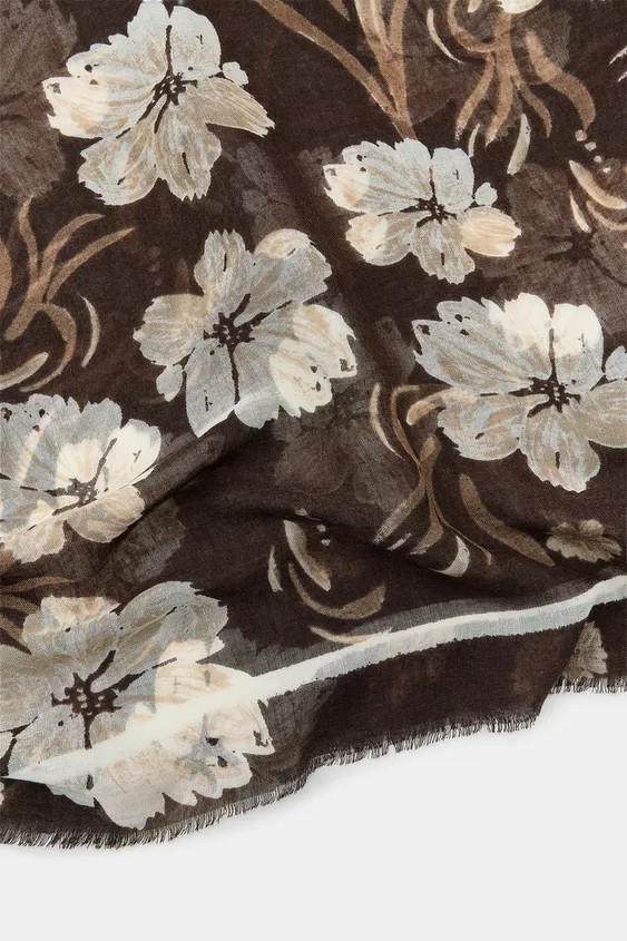 FLORAL PRINT SCARF | Zara US