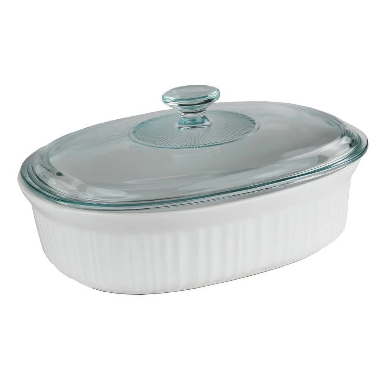Corningware French White 2.5 Quart Oval Baking Dish with Glass Lid - Walmart.com | Walmart (US)