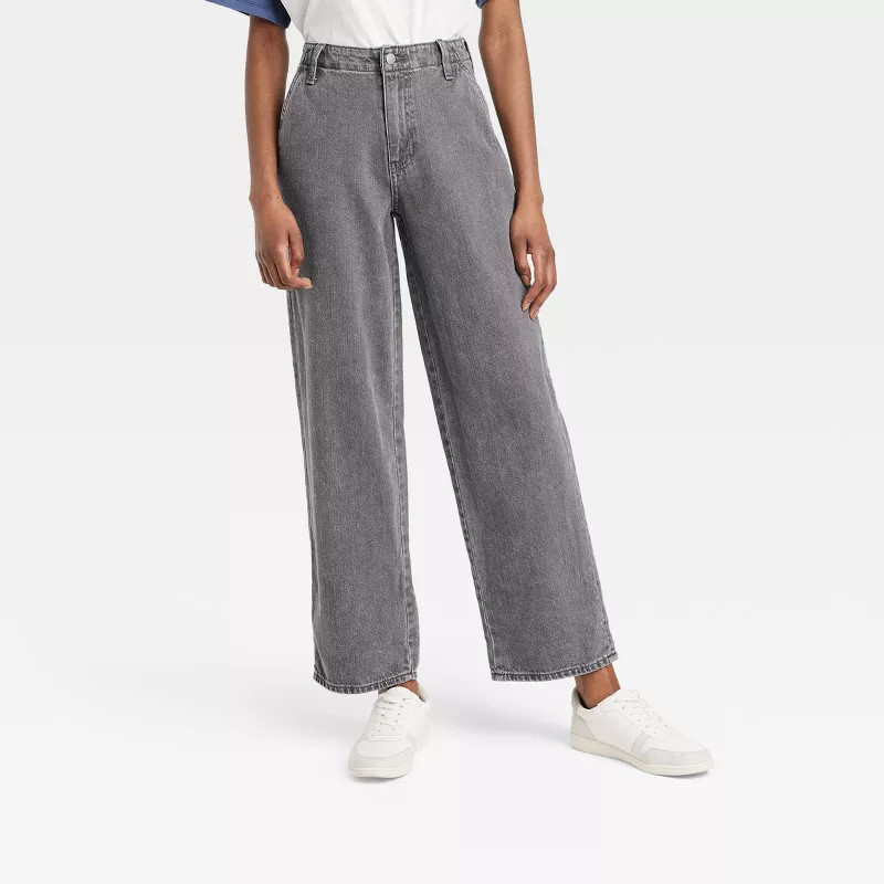 Women's High-Rise Straight Jeans - Universal Thread™ Gray 10 | Target