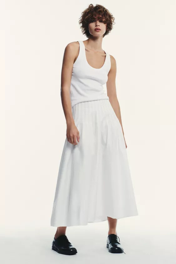 PLEATED MIDI SKIRT | Zara US