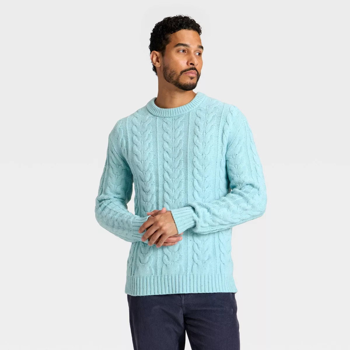 Men's Cable Crewneck Sweater - Goodfellow & Co™ | Target