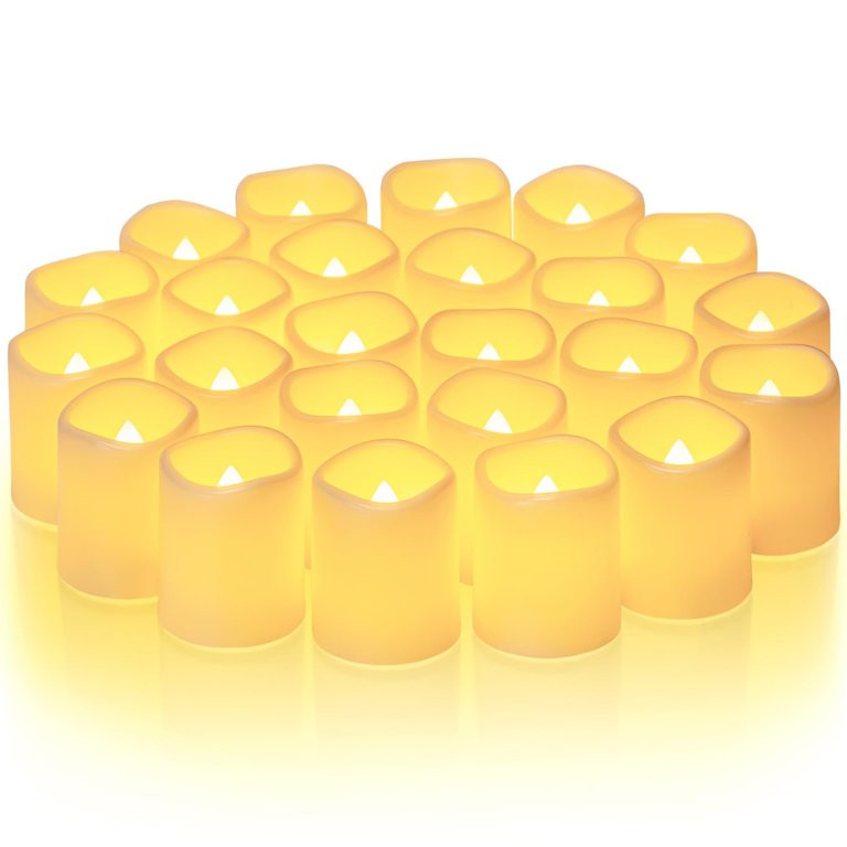 Homemory 24Pack Flickering Flameless Votive Candles,  Battery Operated LED Tealight for Wedding, ... | Walmart (US)