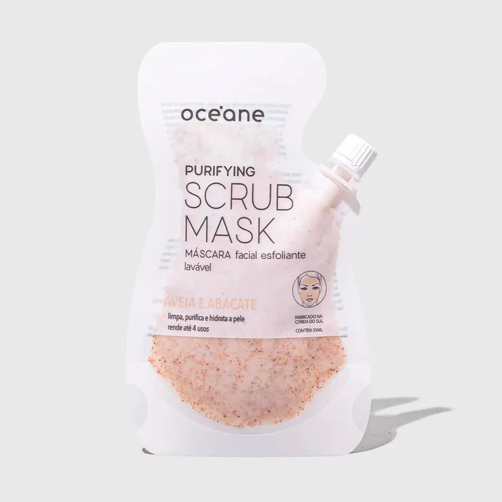 Máscara Facial Esfoliante de Aveia e Abacate - Purifying Scrub Mask 35ml | Oceane (BR)