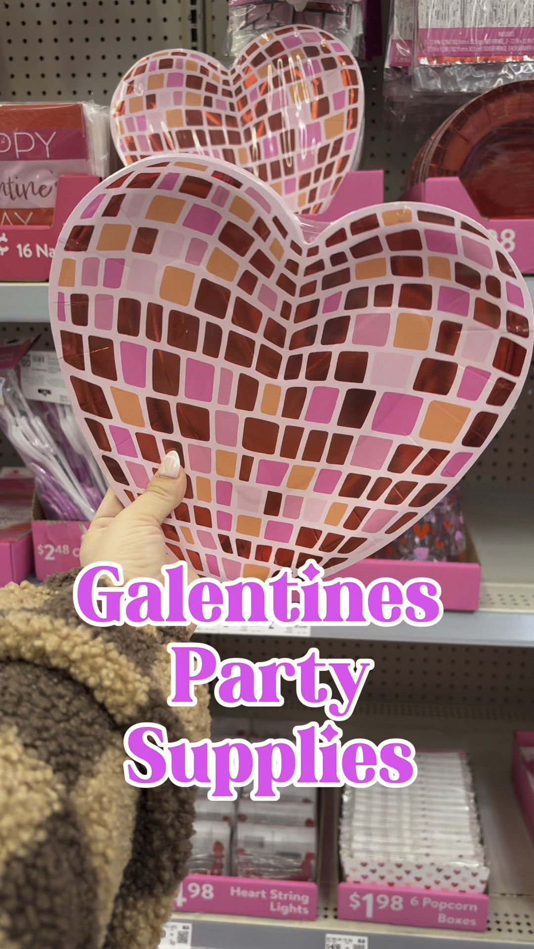 The CUTEST Galentines / Valentines party supplies from Walmart! 🪩🩷

Heart disco ball plates, heart shaped champagne glasses, disco ball cups, heart shaped balloon backdrop, heart shaped piñata 

#LTKSeasonal #LTKParties