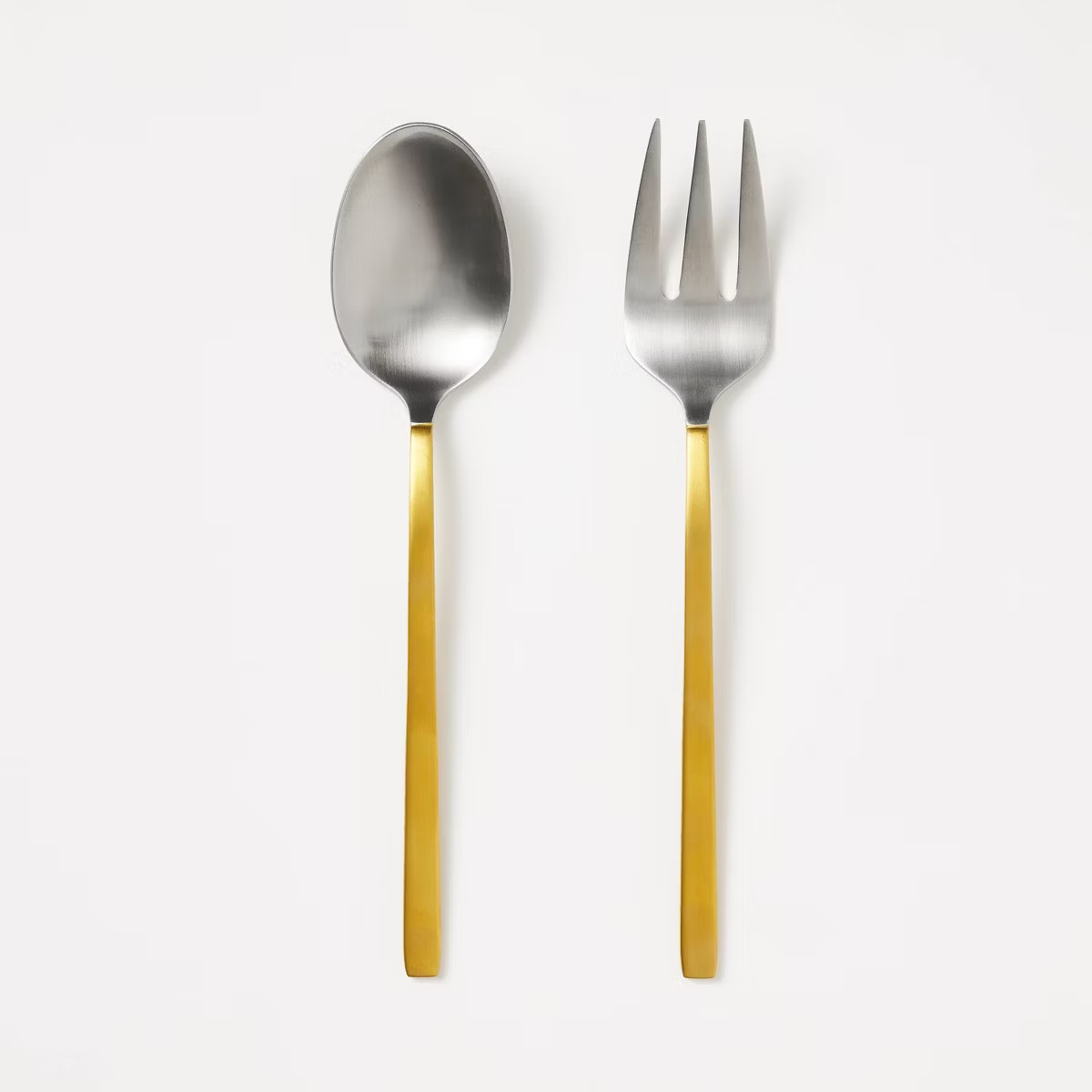 Two-Tone Kitchen Serve Set Gold - Threshold™ designed with Studio McGee: Stainless Steel Flatwa... | Target