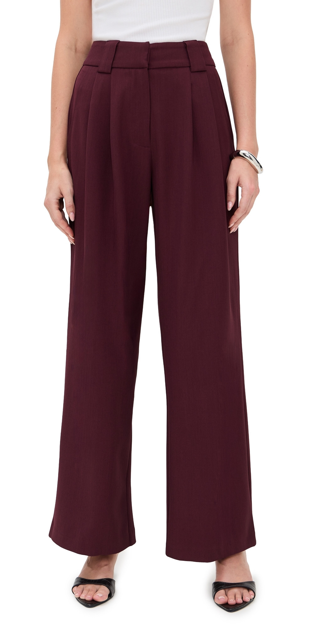 4th & Reckless Maggie Trousers Burgundy XL | Shopbop