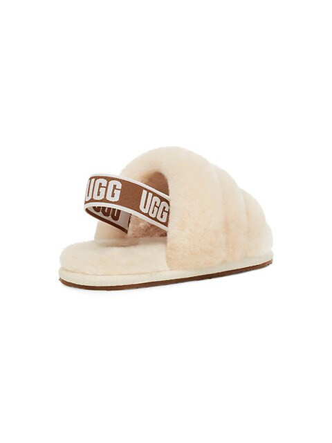Kid's Fluff Yeah Sheepskin Slingback Slippers | Saks Fifth Avenue