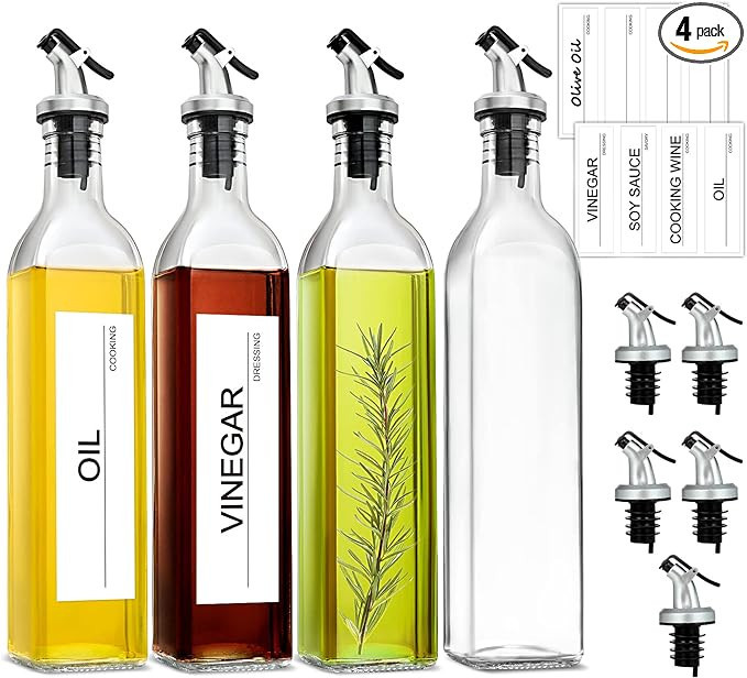 GMISUN Olive Oil Dispenser Bottle, Oil Dispenser Bottle for Kitchen, Cooking Oil and Vinegar Disp... | Amazon (US)