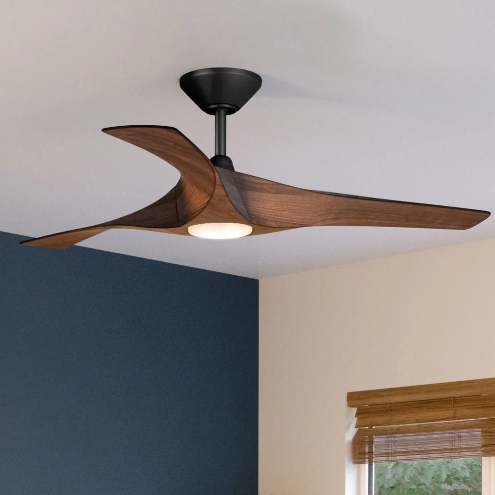 UHP9362 Transitional Ceiling Fan 13.5''H x 52''W, Koa Woodgrain Finish, Geraldton Collection | Urban Ambiance, Inc.