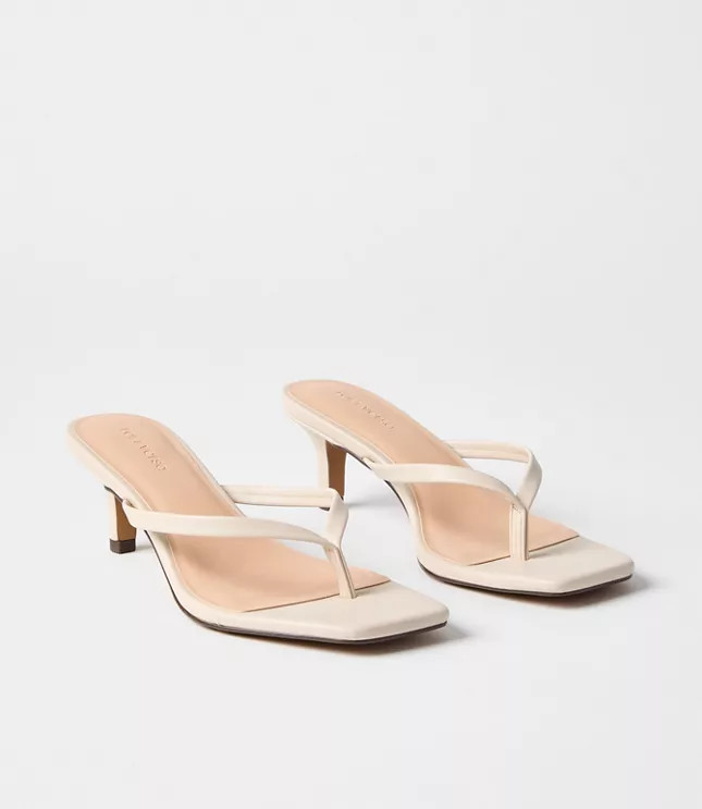 LOFT Versa Kitten Heel Thong Sandals | LOFT