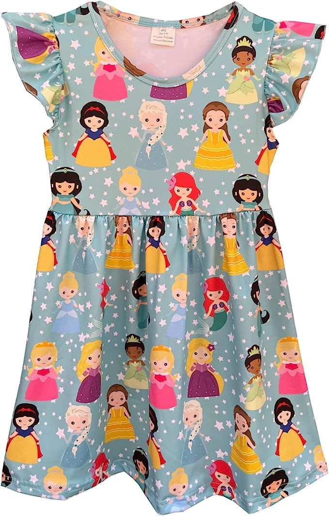 Adorable Little Kid Girls Princess Collection Dress, Fit for 2-7 Years Toddler Girls, Flutter Sle... | Amazon (US)