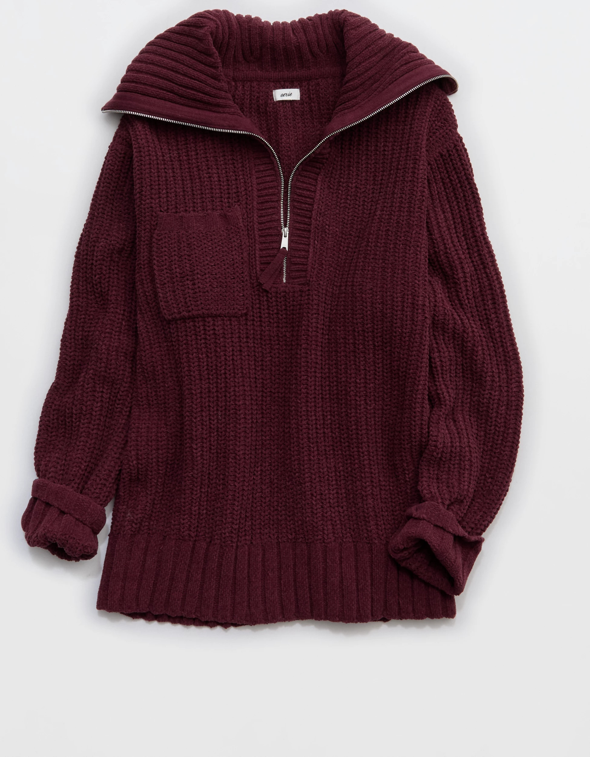 Aerie So Nostalgic Quarter Zip Sweater | Aerie